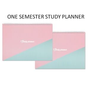 A4 STUDY ONE SEMESTER 2 PLANNERS(PINK&GREEN)